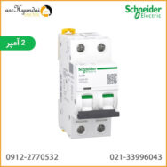 فیوز مینیاتوری 2 پل 2 آمپر اشنایدر با قدرت قطع 6Ka